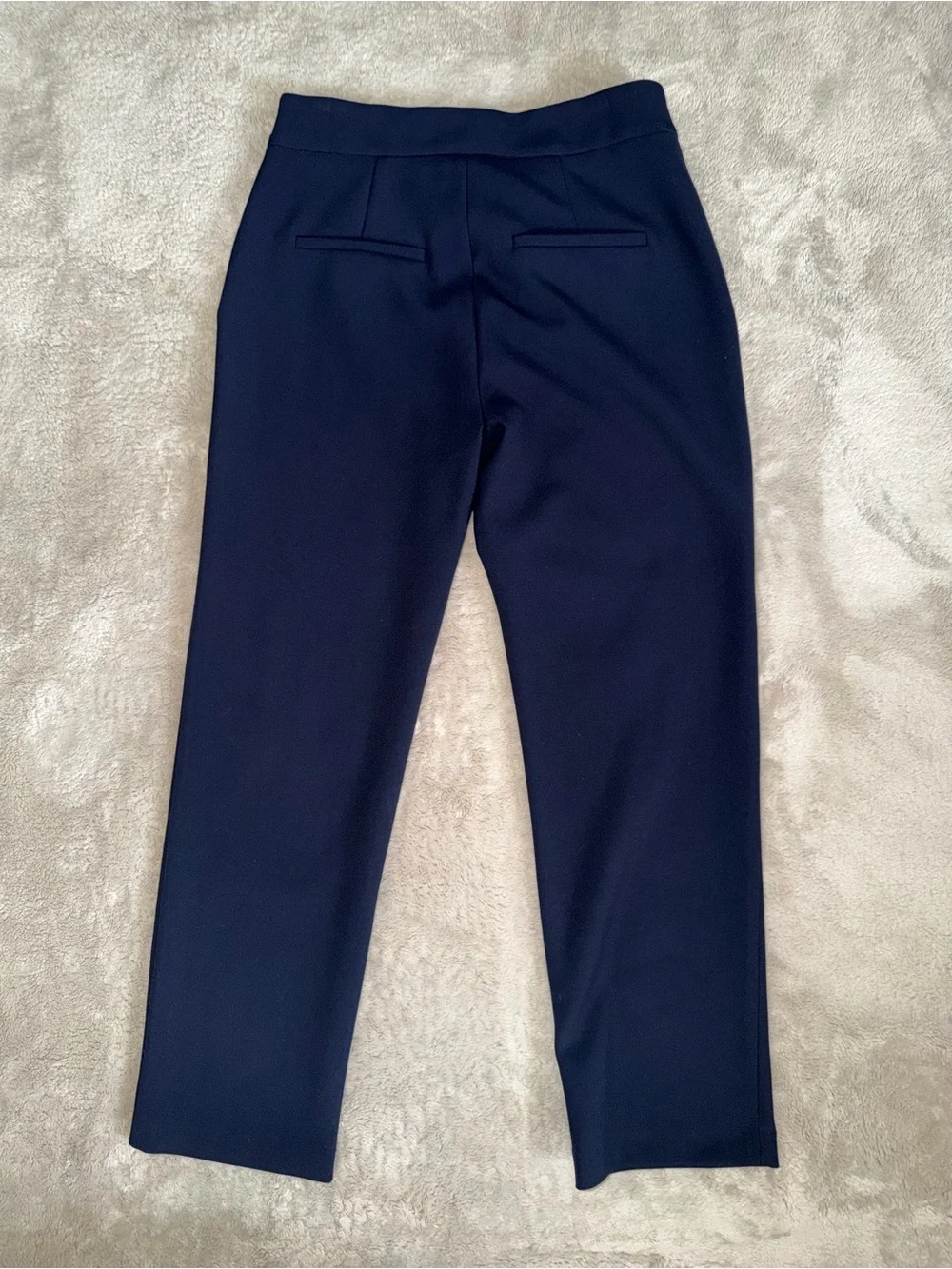 Veronica Beard Renzo Crest Button Pant Women’s 6 Navy Cropped Slim Leg Pant